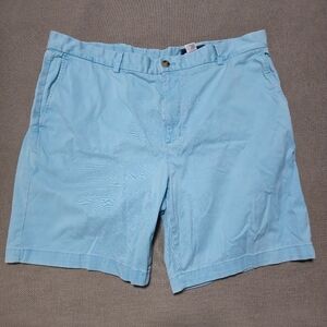 Vineyard Vines Breaker Shorts Mens Size 40 Green Cotton Casual Flat Front
